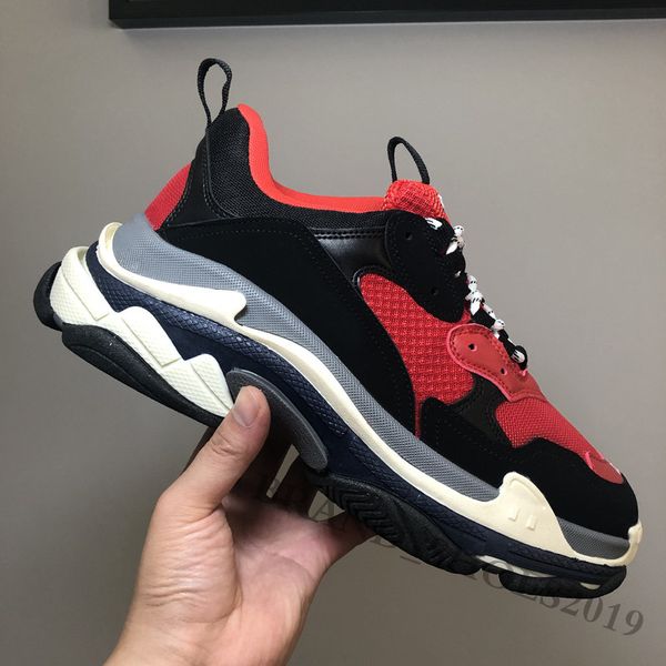

casual shoes paris 17fw designer fashion shoe triple s sneaker women shoes grey white black sneakers for men spring chaussures navy blue cas