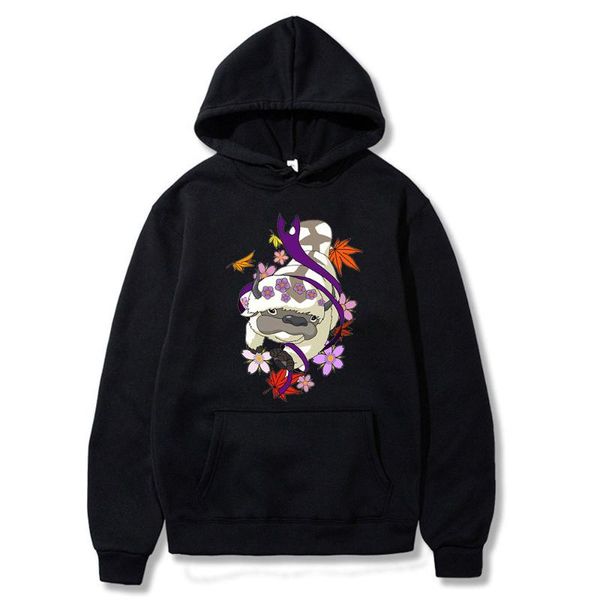

men's hoodies & sweatshirts style avatar the last airbender printed fashion classic couple cotton clothes oversized streetwears, Black