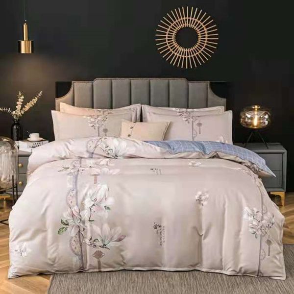 

cotton bedding simple cotton sheet thickened 1.8m double quilt cover 4-piece set