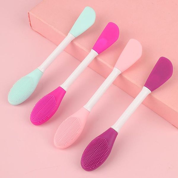 

esha silicone double-ended face mask brush facial cleansing makeup brushes