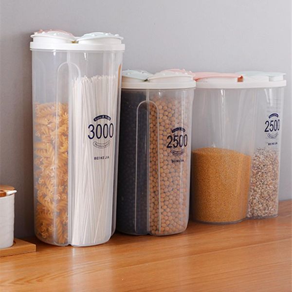 

kitchen storage box tank household sealed containers for dry cereals measure cups tool bottles & jars
