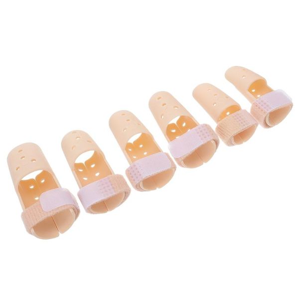 

false nails 6 pcs finger splint support brace stabilizer fixing cover, Red;gold