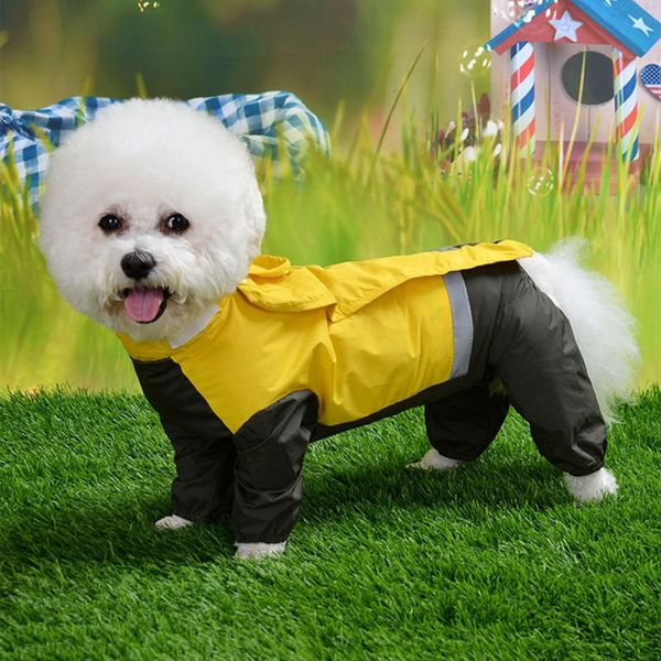 

dog apparel pet cat raincoat hooded puppy small rain coat waterproof jacket for dogs soft breathable mesh clothes 5
