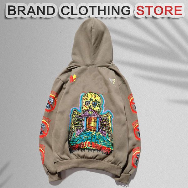 

designer hoodie skull cap hat hip hop graffiti hooded sweater m-2xl, Black