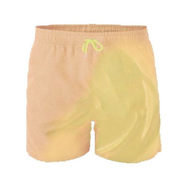 

men's shorts qui drying water color changing beach pants, White;black