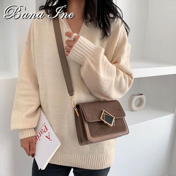 

evening bags contrast color scrub leather crossbody for women 2021 small shoulder messenger bag lady designer luxury lock handbags