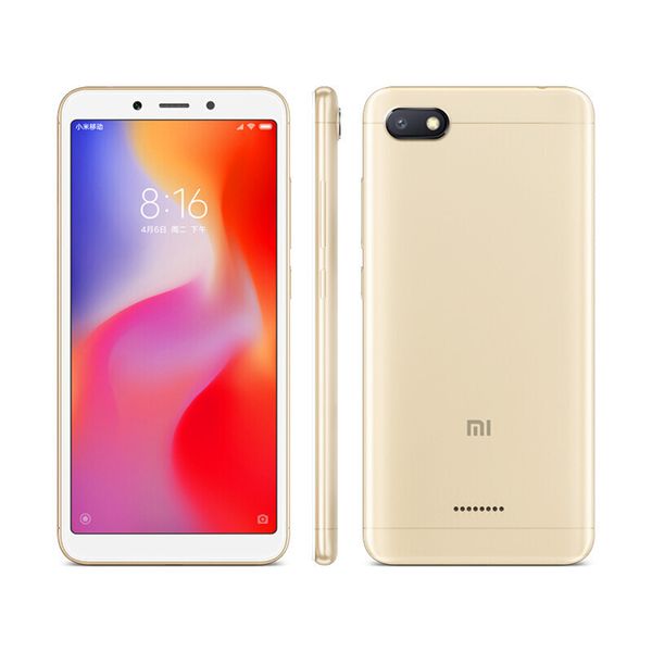 Original Xiaomi Redmi 6A 4G LTE Handy 2 GB RAM 16 GB ROM Helio A22 Quad Core Android 5,45 Zoll Vollbild 13,0 MP 3000 mAh Smart Mobiltelefon