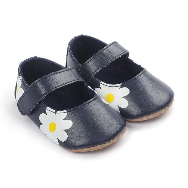 

first walkers 0-18m born toddler baby girls daisy crib shoes infant flower soft sole non-slip cute pu leather