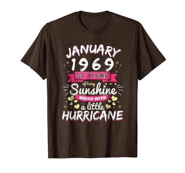

january 1969 girl 50th years of being sunshine hurricane, White;black