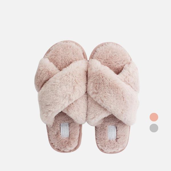 

fashion shoes indoor home soft plush slippers cotton drag floor female slip-resistant, Black