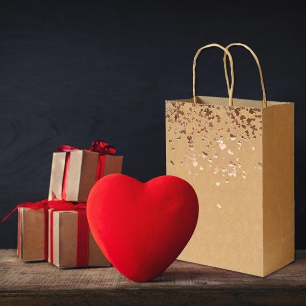 

gift wrap 20pc kraft paper bag packaging small brown with handle shopping party