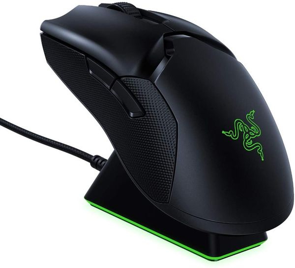 

razer viper ultimate hyperspeed lightest wireless gaming mouse & rgb charging dock: 20k dpi optical sensor - 8 buttons mice