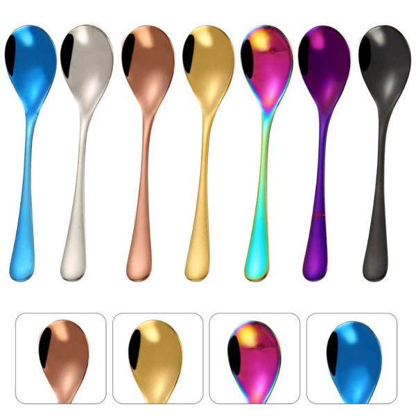 

spoons 7pcs coffee spoon dessert stirring condiment (mixed color)