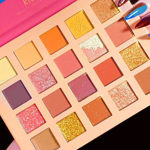 

eye shadow girly glitter matte pearl sequin twenty colors eyeshadow palette pallete beauty glazed makeup