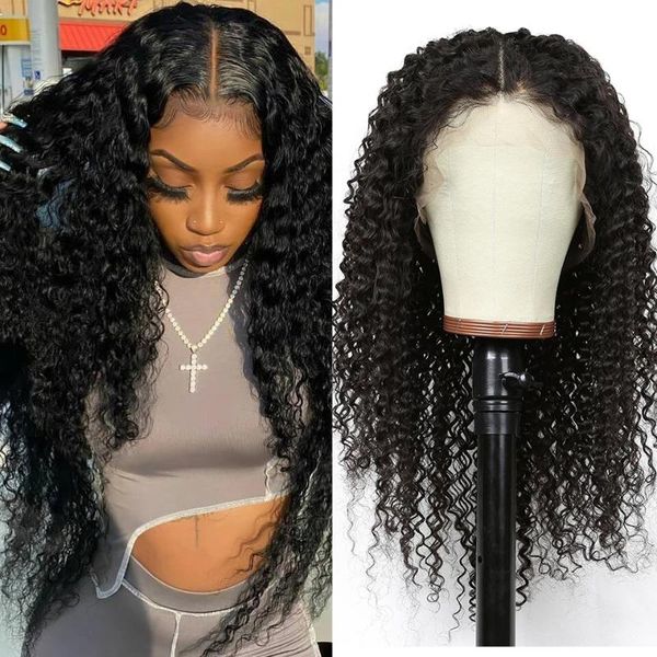 

deep wave frontal wig transparent lace wigs 28 inch t part brazilian wet and wavy curly human hair, Black;brown