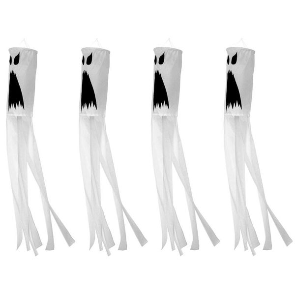 

party decoration 4 pack 40 inch halloween ghost windsock flag outdoor hanging for front yard patio lawn garden decor