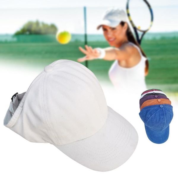 

outdoor hats semi-empty washed cloth cap design ponytail baseball sunhat hat hip hop adjustable cool casquette present, Black;white