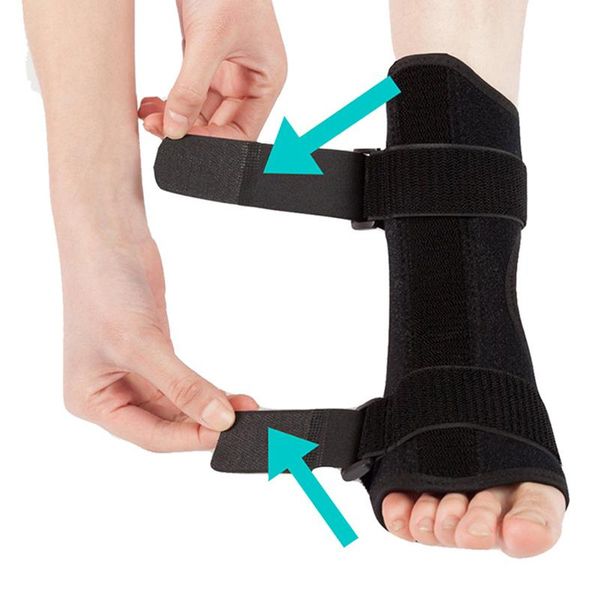 

ankle support foot drop splint spiky massage plantar fasciitis dorsal night orthosis stabilizer protector, Blue;black