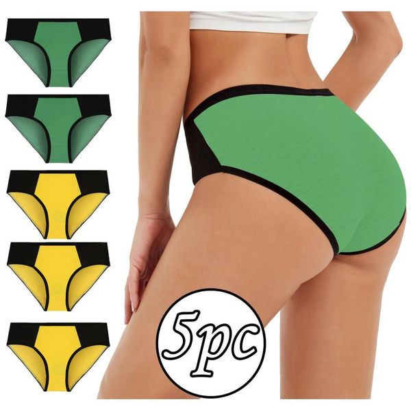

women's panties women solid color patchwork briefs underwear knickers bikini underpants, Black;pink