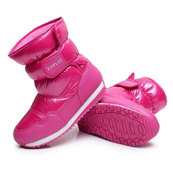 

boots children' snow winter girls boys waterproof non-slip plus velvet thickening short tube parent-child cotton, Black;grey