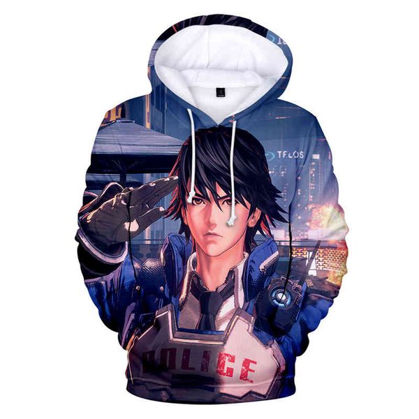 

women's hoodies & sweatshirts harajuku astral chain neon 3d hoodies male/female fashion anime hip hop with casual streetwear xql5, Black