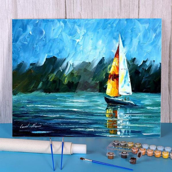 

paintings oil painting style lulla paint by numbers kit paints 50*70 canvas pictures handmade adults drawing