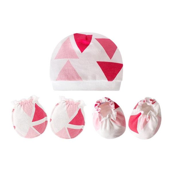 

caps & hats born mittens socks beanies kit baby soft cotton gloves hat foot cover set 39xf, Yellow