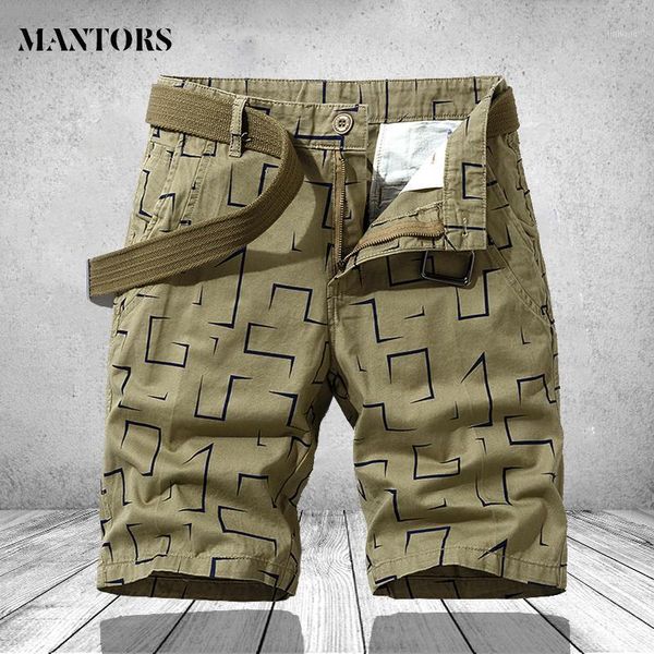 

men's shorts brand cargo men summer fashion khaki army military tactical homme casual printed male baggy trousers plus size 30, White;black