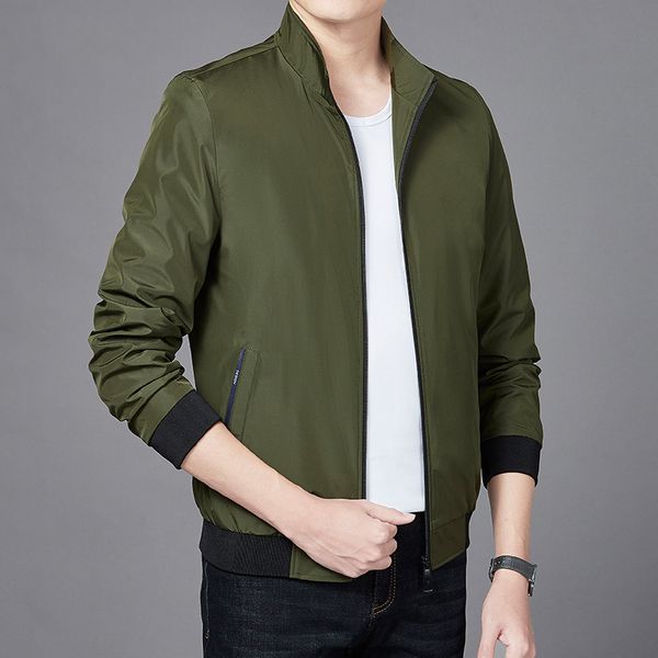 

ackets 2021 factory direct sales spring new year casual jacket slim solid color stand collar men's clothing, Black;brown