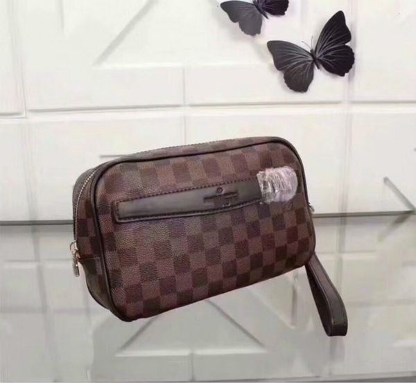 

m41219 simple carrying clutch brown men real leather long wallet chain wallets compact purse clutches evening key card holdersa, Red;black