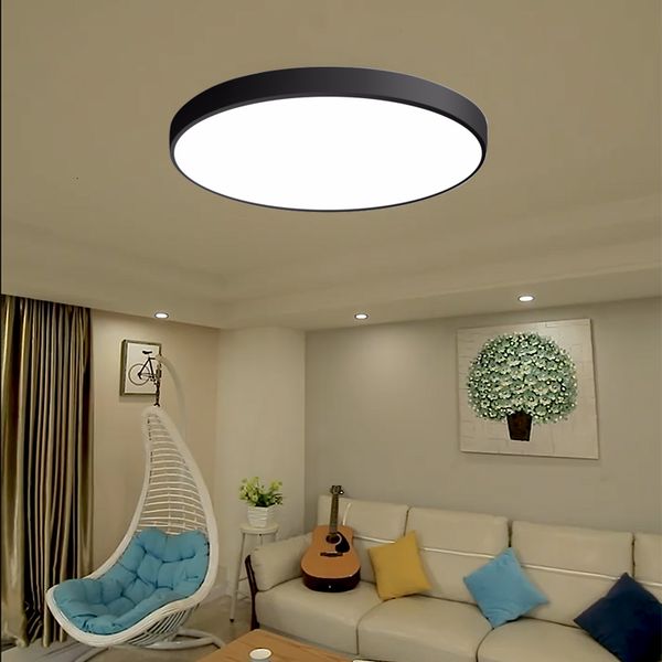 

led panel lights dining room ceiling bedroom lamp 2.4g remote control dimming living decoration iron ac90-260v gori