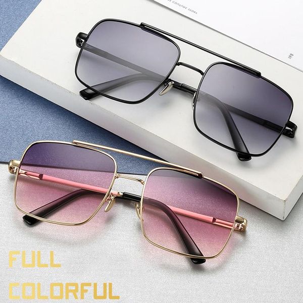 

seemfly double beam square sunglasses men women uv400 travel driving fashion eyeglasses female street style eyewear gafas de sol, White;black