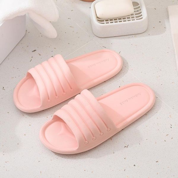 

slippers women soft bottom sandals quick-drying flat non-slip couple family home indoor shoes solid sandal unisex, Black