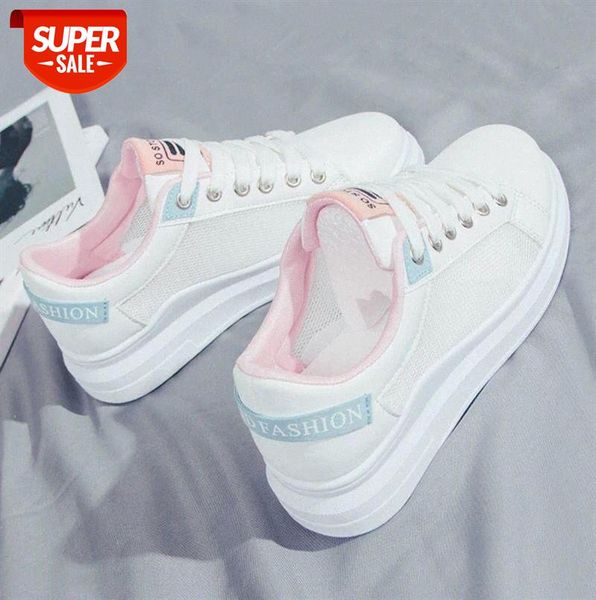 

little white shoes women's casual fashion student flat sneakers net red sports #6v3o