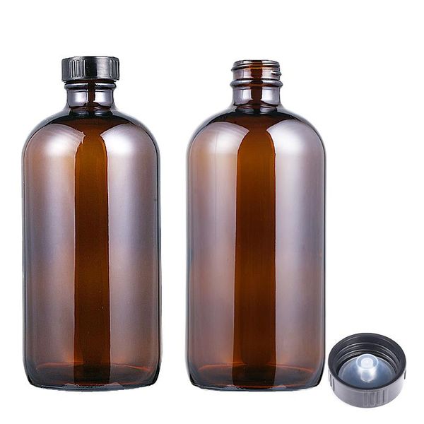 

storage bottles & jars 2pack 16oz amber glass growlers empty kombucha with air tight seal cap lids for secondary fermentation storing 500ml