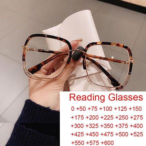 

glamorous leoaprd clear reading glasses women fashion hyperopia eyeglasses female computer blocking blue light +1.75 +2 sunglasses, White;black