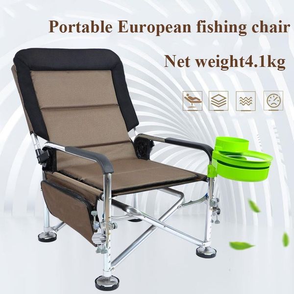 

european fish chair net weight 5kg bold aluminum tube bearing 160kg should be a variety of terrain reclining armcha fishing accessories