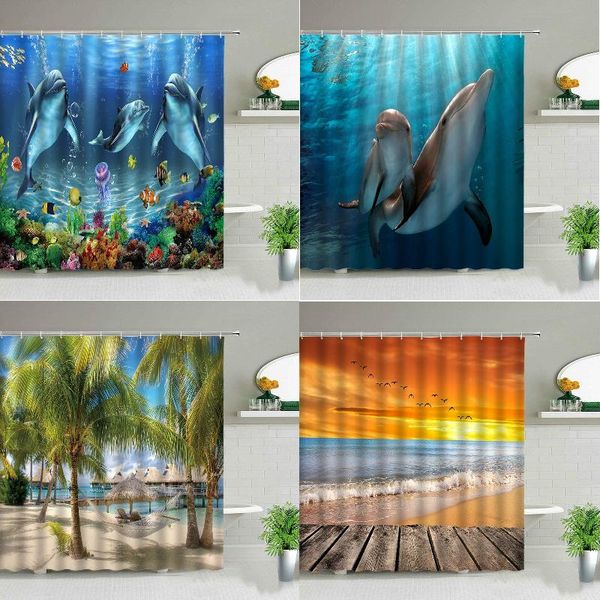 

shower curtains underwater seaside scenery whale curtain waterproof african bathroom decor for bath mat