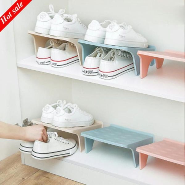

household storage shoe rack double support plastic integrated simple space economy clothing & wardrobe