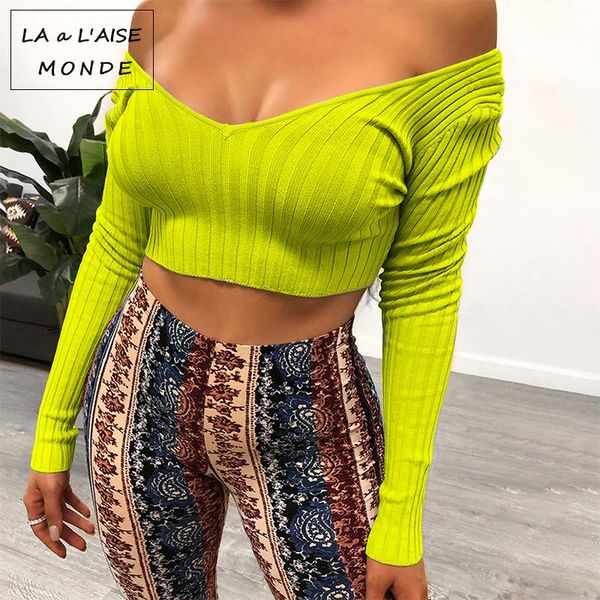 

yoga outfits 2021 backless ins net red crop women exposed navel off shoulder t-shirt long sleeve workout for, White;red