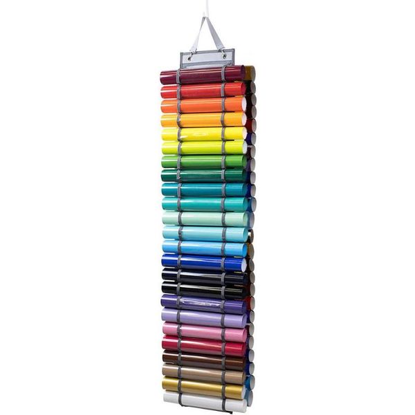 

storage bags roll holder rack wall mount/over the door leather organizer for crafts home 48grid