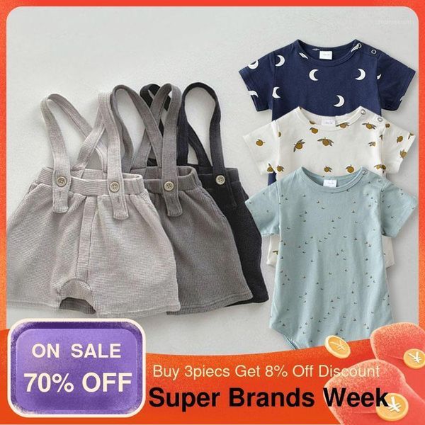 

jumpsuits baby boy rompers summer overalls born girls boys clothes sleeveless jumpsuit for 0-24 months1, Blue