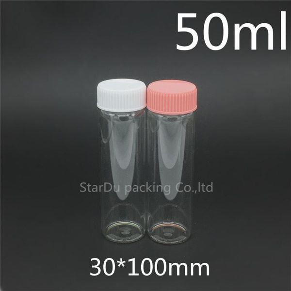 

200pcs 30*100mm 50ml screw neck glass bottle with plastic cap for vinegar or alcohol,carft/storage candy storage bottles & jars