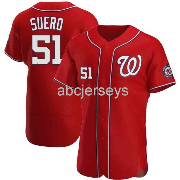

stitched custom wander suero red ver1 baseball jersey xs-6xl, Black