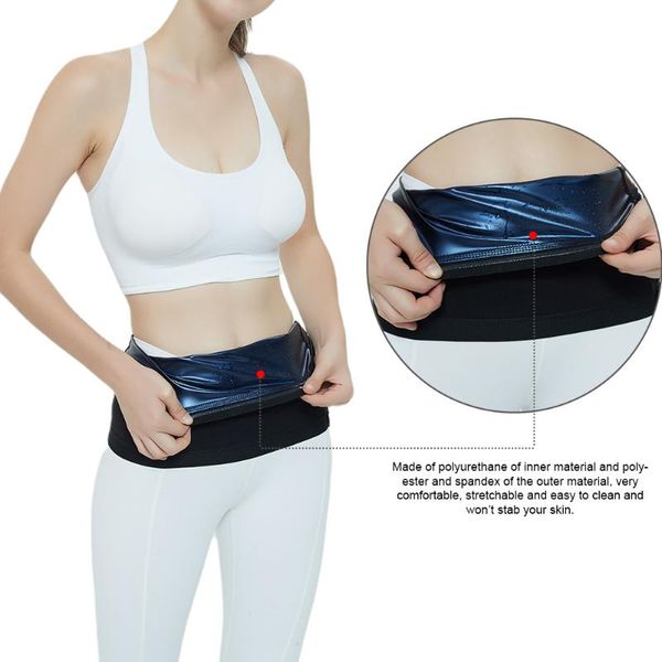 

women sports sauna effect body shaper slimming gym sweat yoga workout weight loss trimmer belt fitness enhancer waist trainer resistance ban
