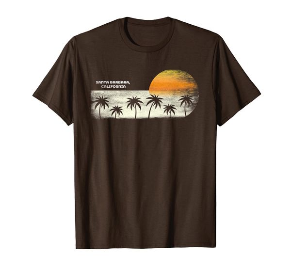 

Vintage Santa Barbara CA Ocean Sunset and Palm Trees T-Shirt, Mainly pictures