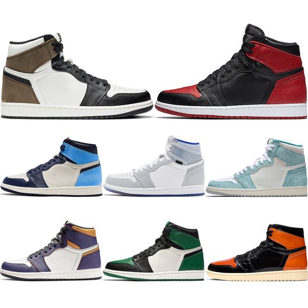 

2021 raging bull university blue chill 1 high men basketball shoes 1s racer obsidian bred toe unc hyper royal turbo green sail dark mocha wo