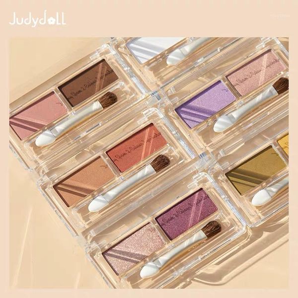 

eyeshadow palette 2 colors yellow purple brown pink combination matte shimmer eye shadow cosmetics eye1