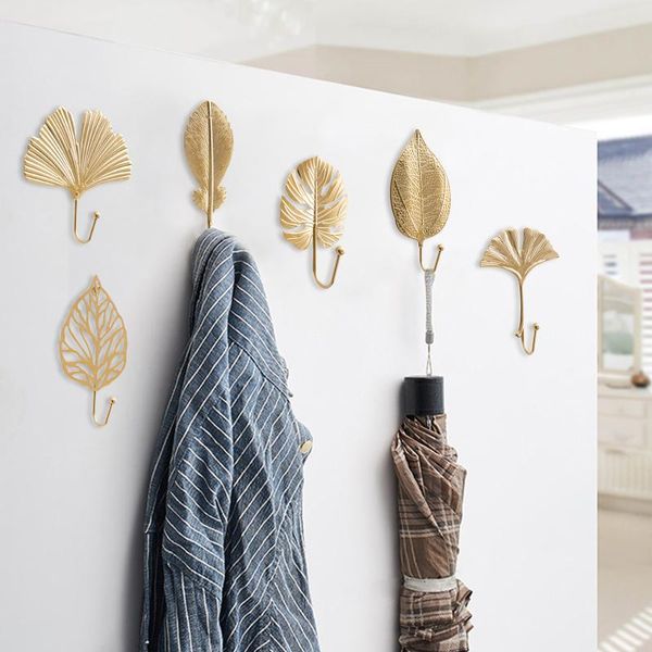 

punch-umbrella hook strong and seamless self-adhesive leaves home decoration kitchen bathroom accessories hooks & rails