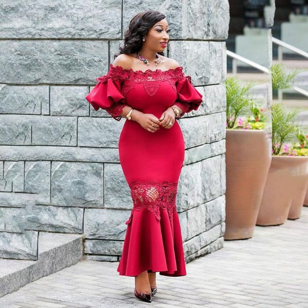 

party dresses women long breast wrap dress 2021 autumn winter fashion red lace splicing perspective one word collar mermaid, White;black